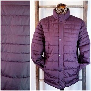 KENNETH COLE Unisex Burgundy Puffer Jacket- Sz M